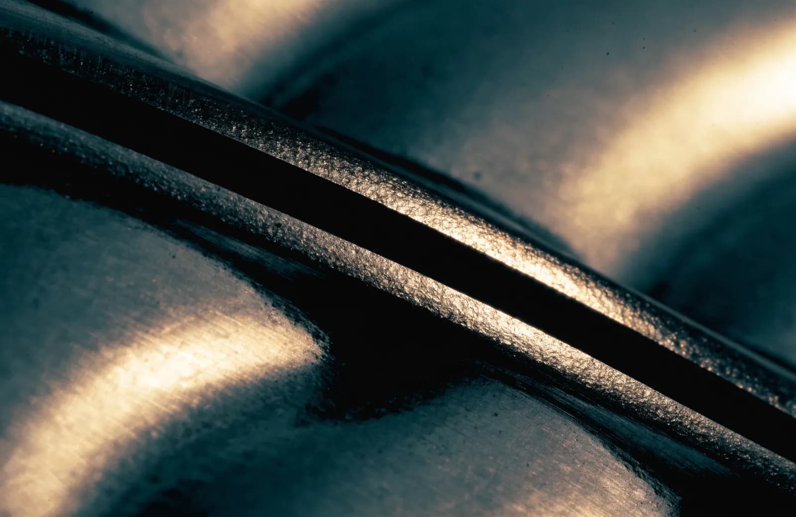 Close-up of engraving in metal.